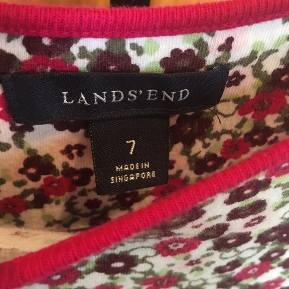 Lands’ End girls size 7 3/4 length sleeve dress - Picture 2 of 3